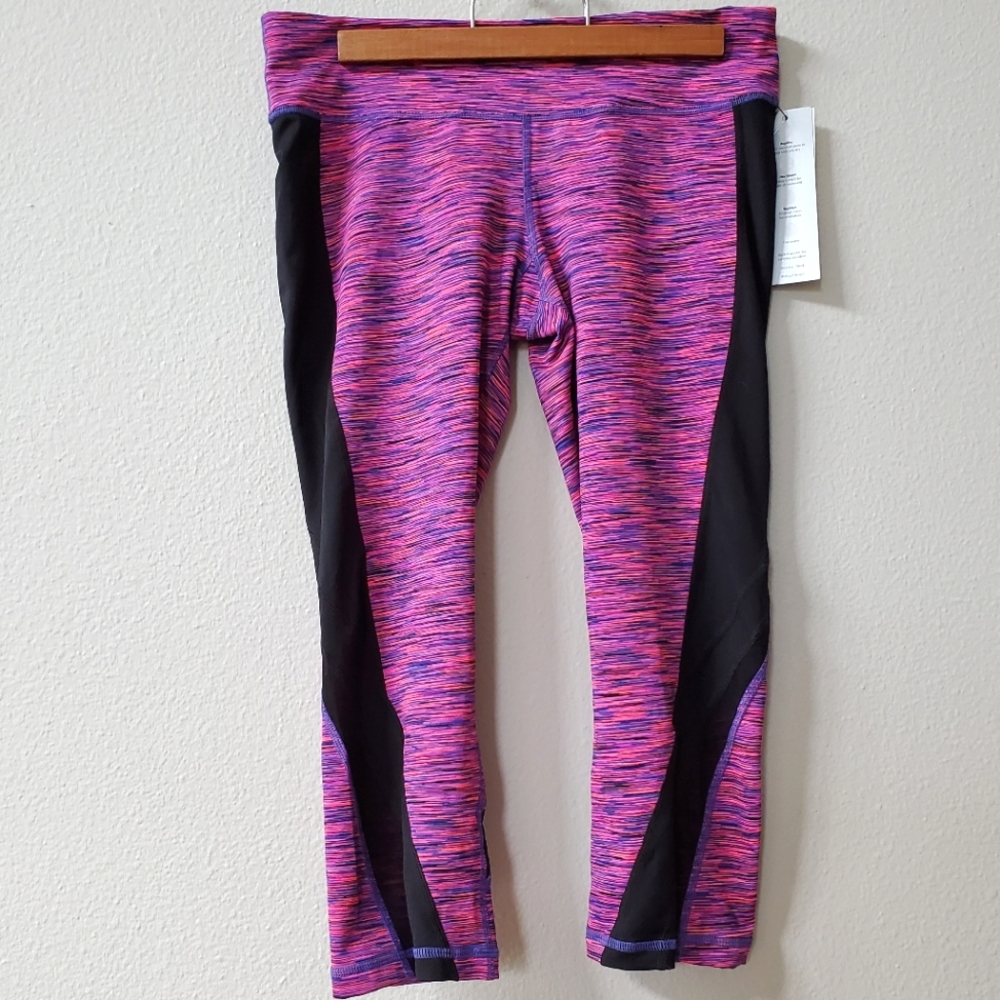 NWT Ideology Mid-calf Cropped Space Dye Compression Leggings